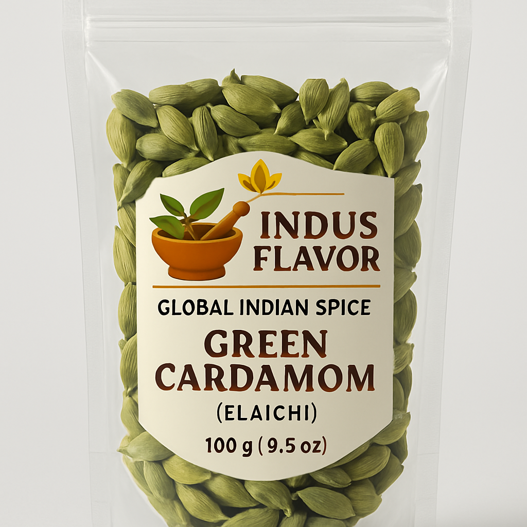 IndusFlavor Green Cardamom (Elaichi) - 100g