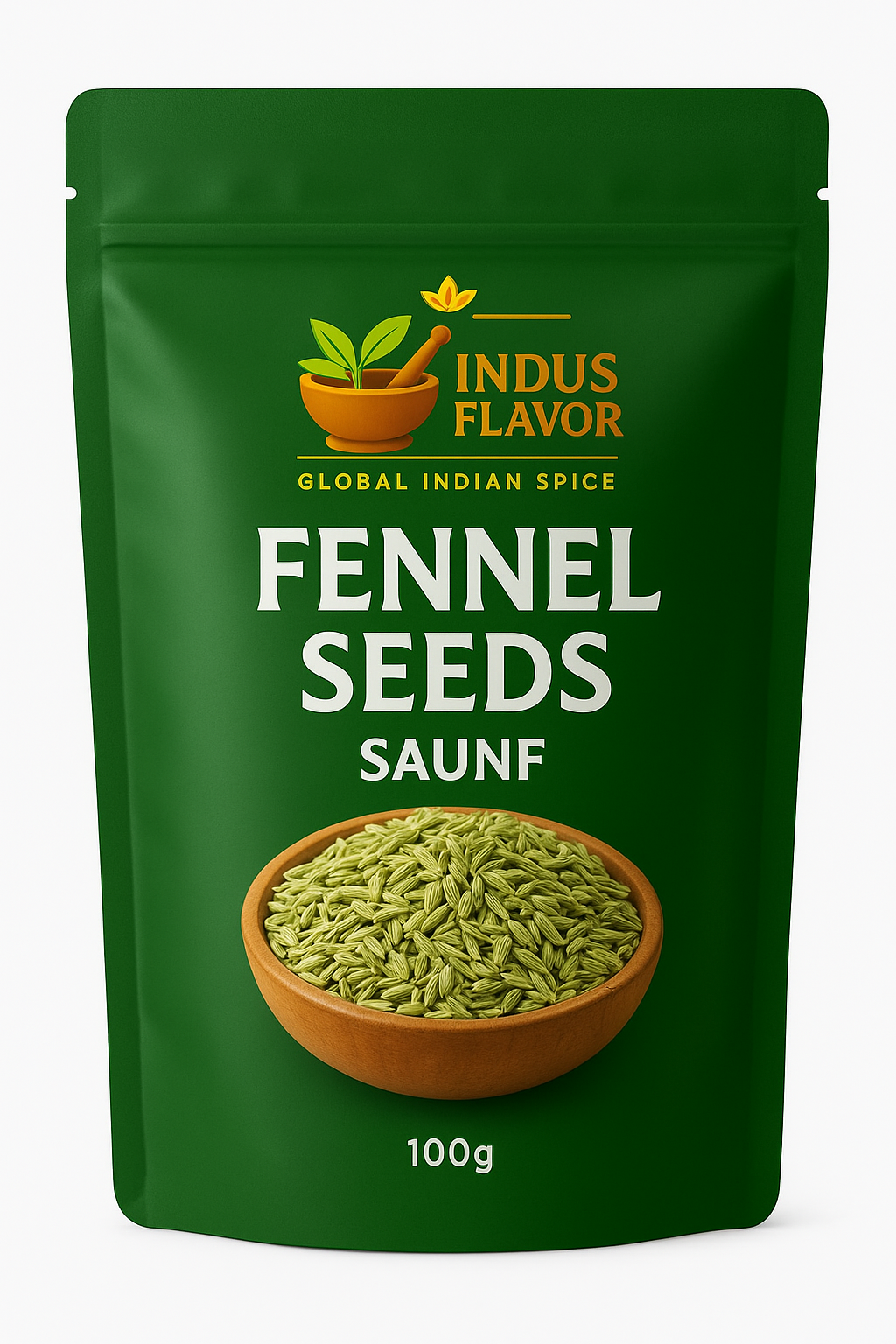 IndusFlavor Fennel Seeds (Saunf) - 100g
